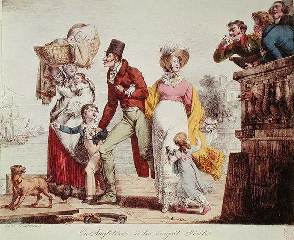 "Angliában azt hittük, hogy sterilek" (színes metszet) alkotó: French School