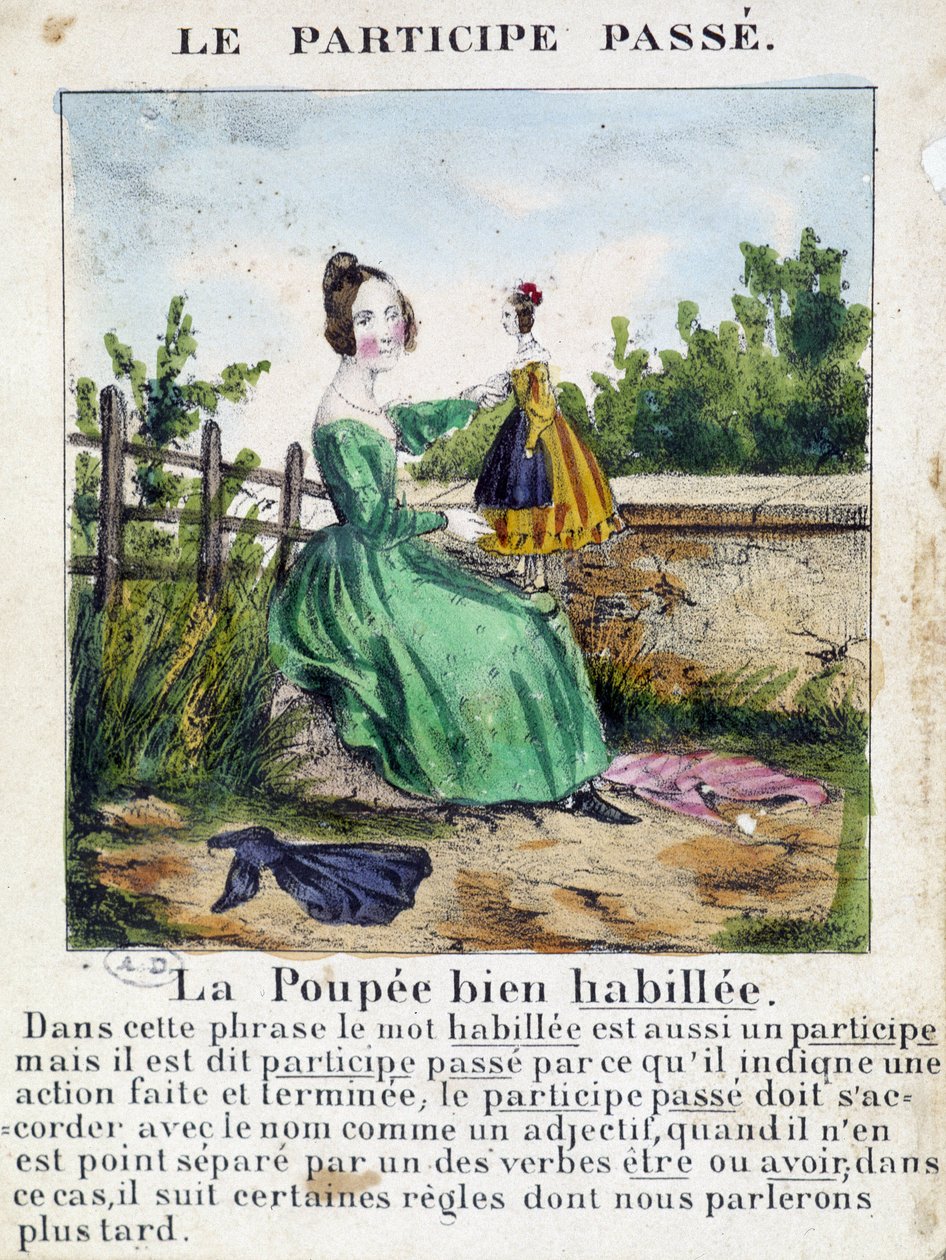 A „La grammaire en images” szórólap albumában, 1850 körül. alkotó: French School