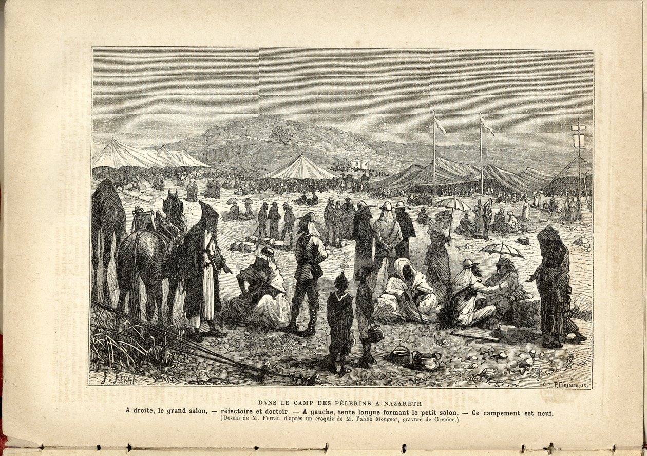 A zarándokok táborában Názáretben., Anonymous, A zarándok alkotó: French School