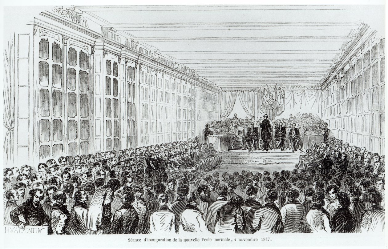 Az Ecole Normale Superieure felavatása Párizsban, a Les Tableaux de Paris-ból, Texier, 1852 alkotó: French School