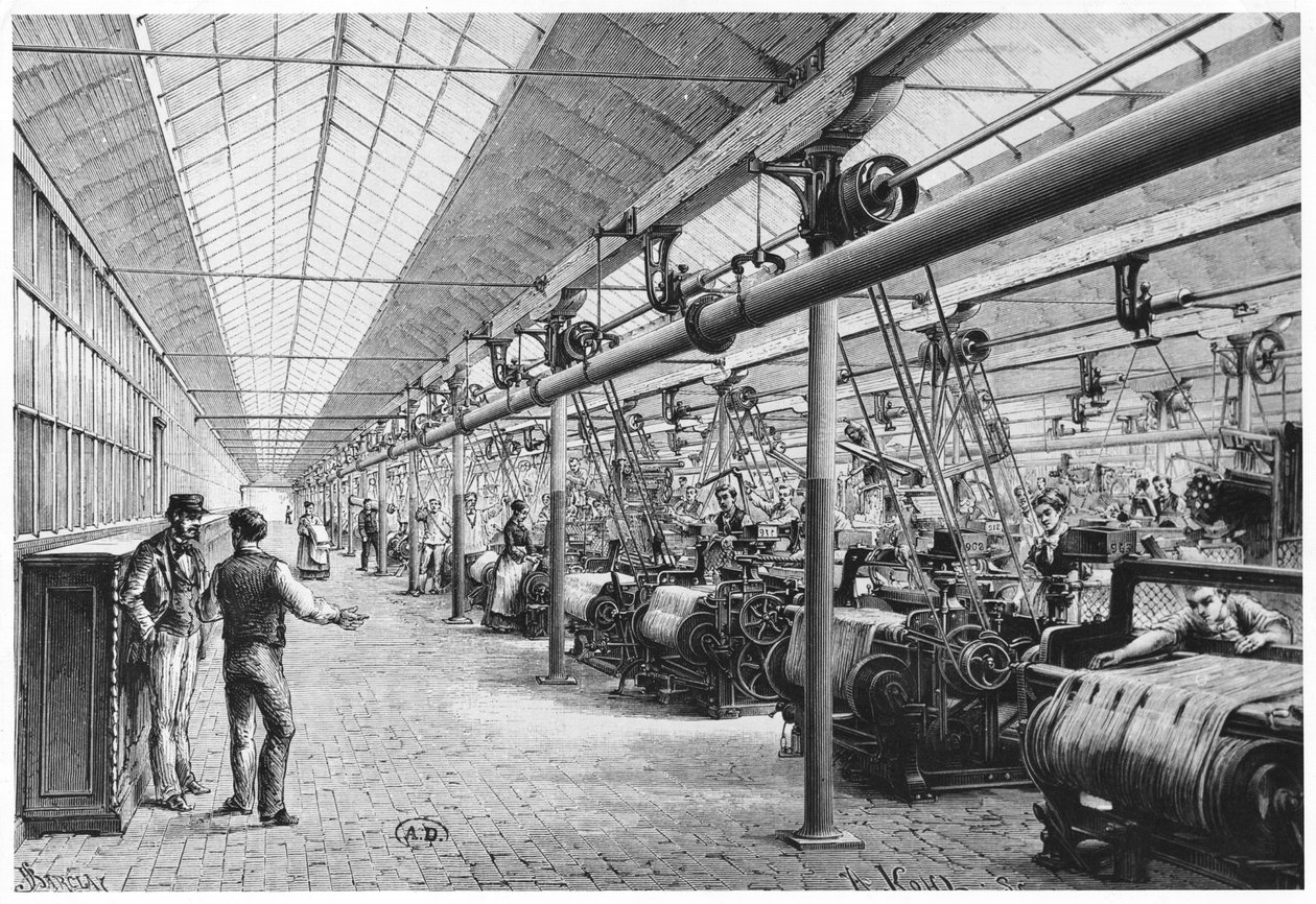 Ipari szövés Bagatelle-ben, 1884 alkotó: French School