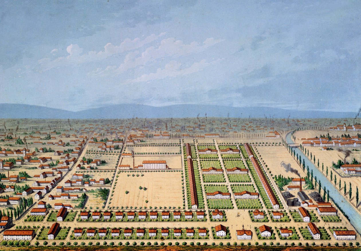 Ipari lakásterv a franciaországi Mulhouse-ban, 1846 alkotó: French School
