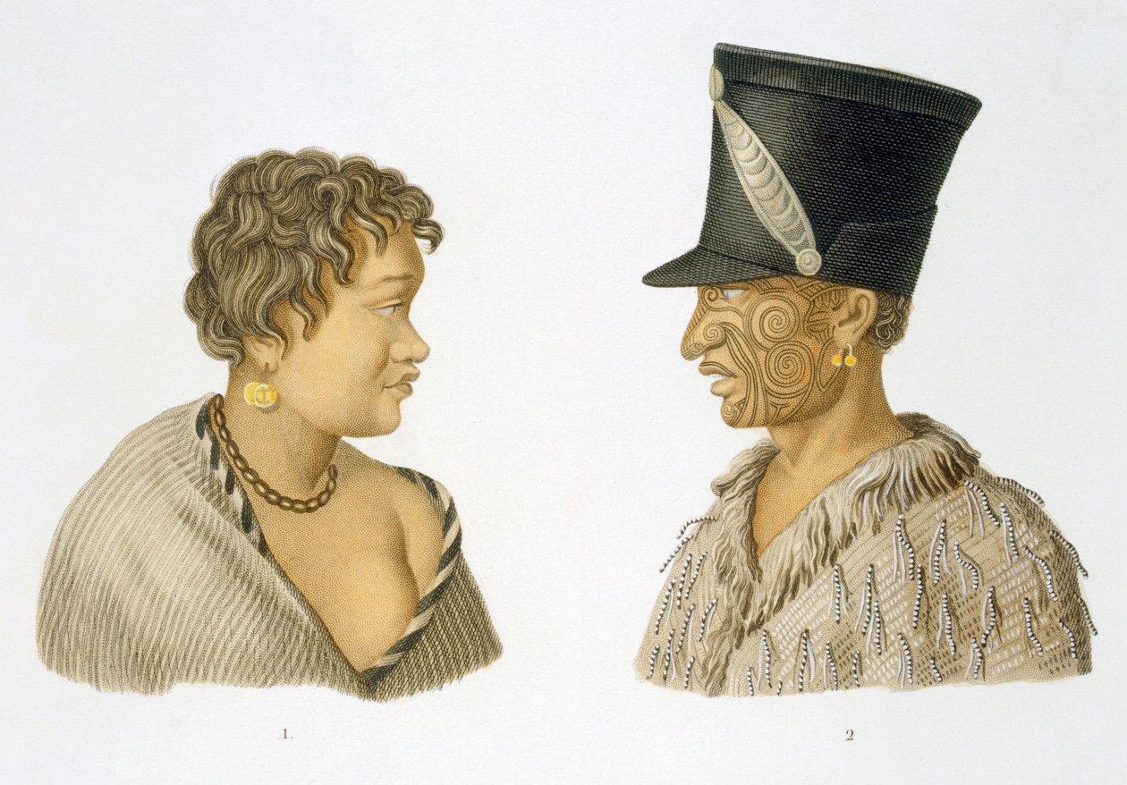 Új-Zéland lakói, 1826 alkotó: French School