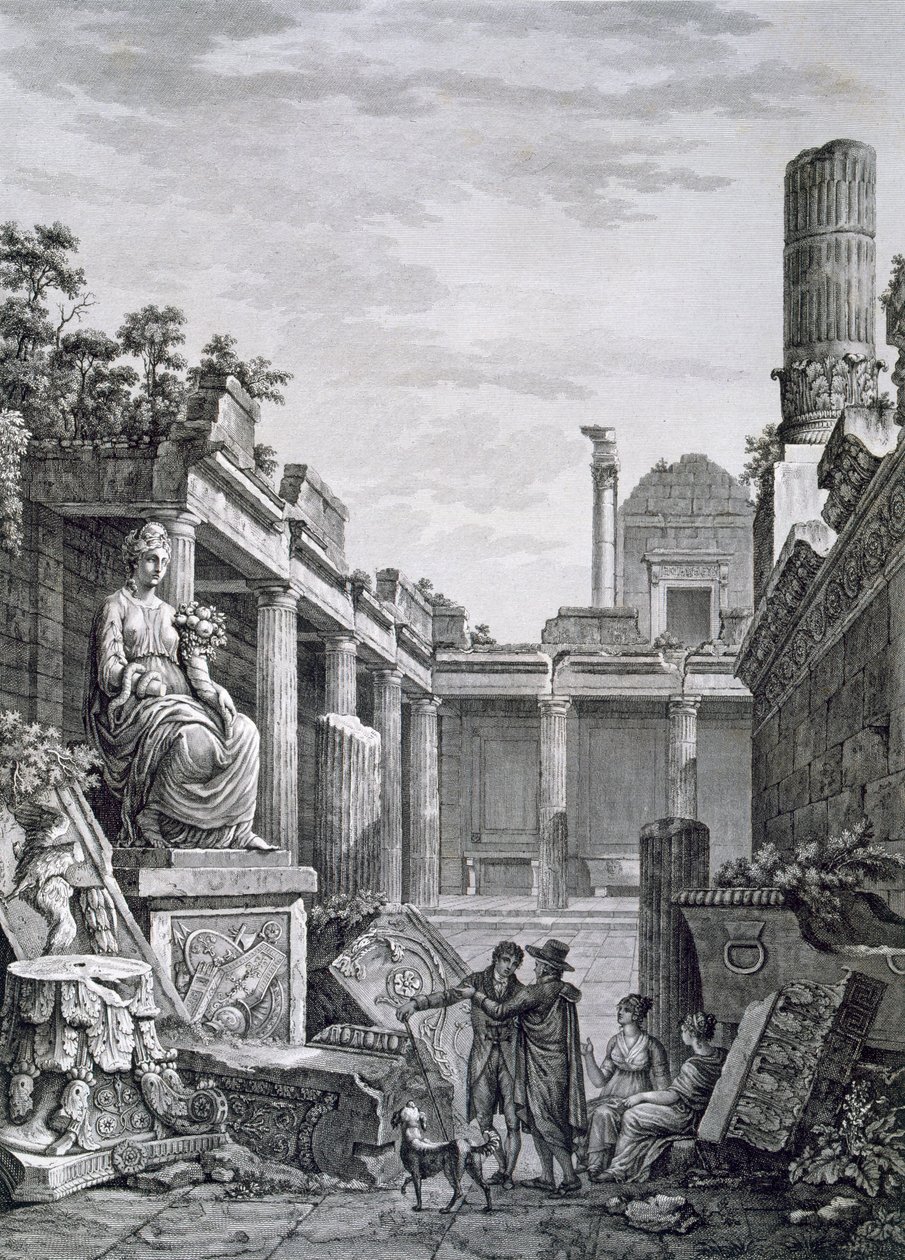 A nimes-i római fürdő belseje a francia régiségekből: I. kötet, Nimes emlékművei alkotó: French School