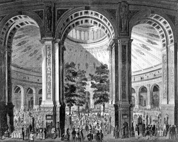 A bécsi Rotunda belseje, ahol az egyetemes kiállítás található alkotó: French School
