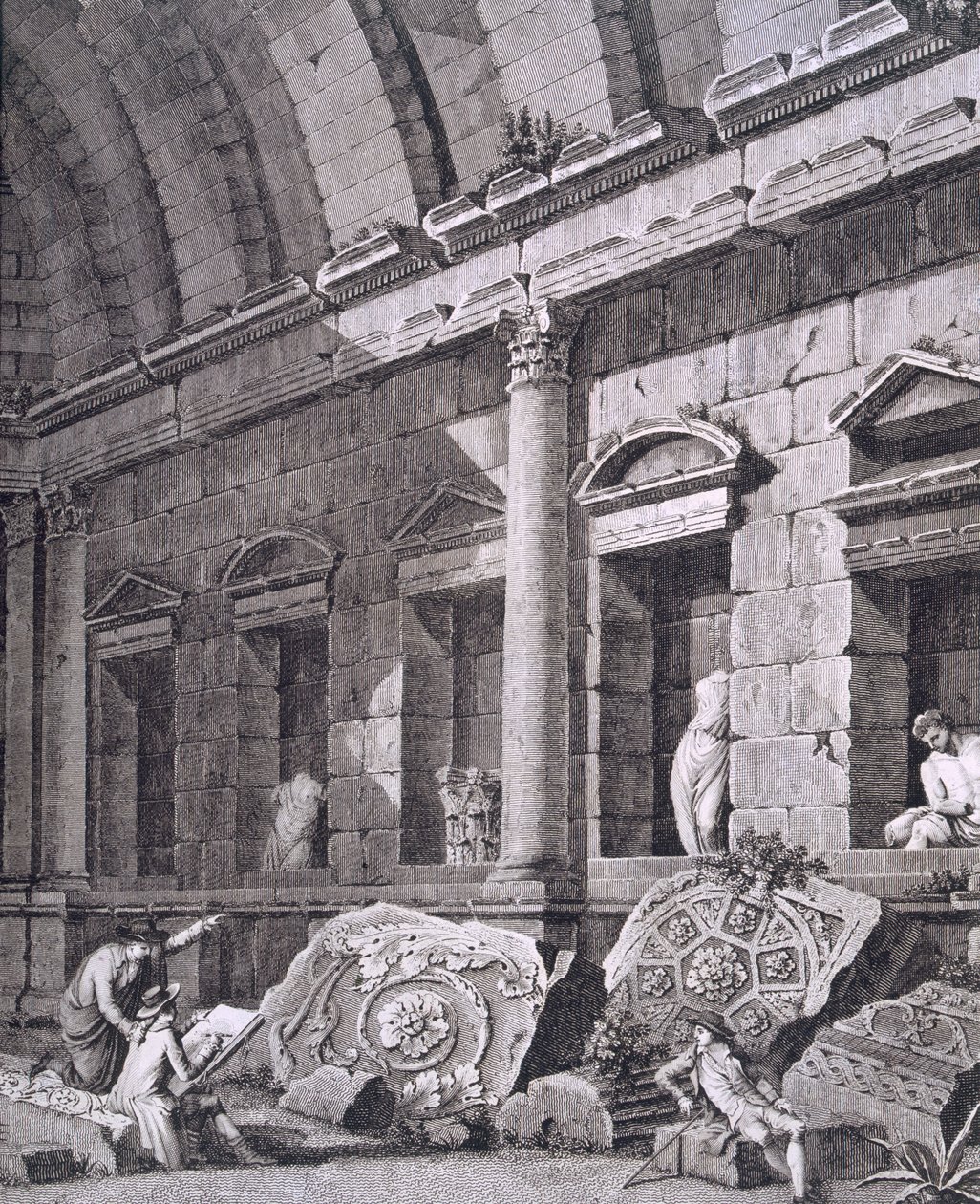 A nimes-i Diana-templom belseje a francia régiségekből: I. kötet, Nimes-i emlékművek alkotó: French School