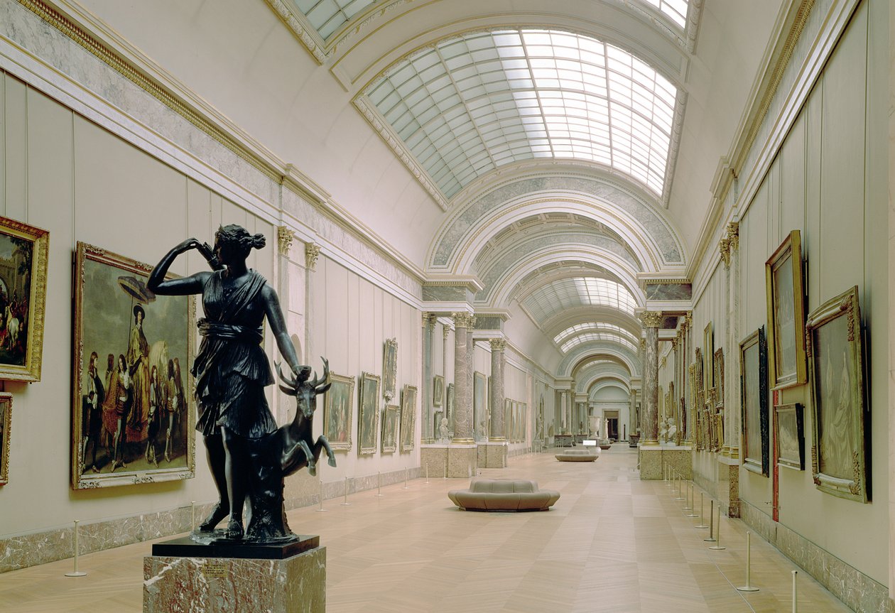 A Grande Galerie belső képe, 16-19. század alkotó: French School