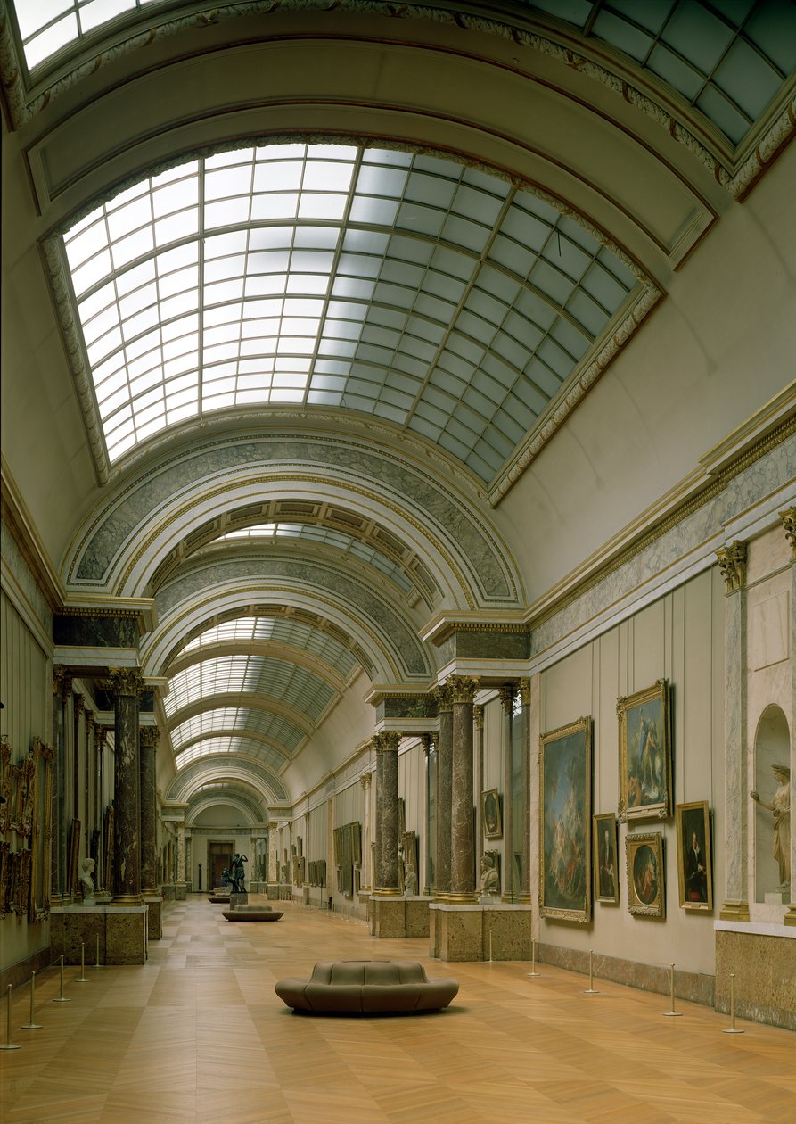 A Grande Galerie belső képe, 16-19. század alkotó: French School