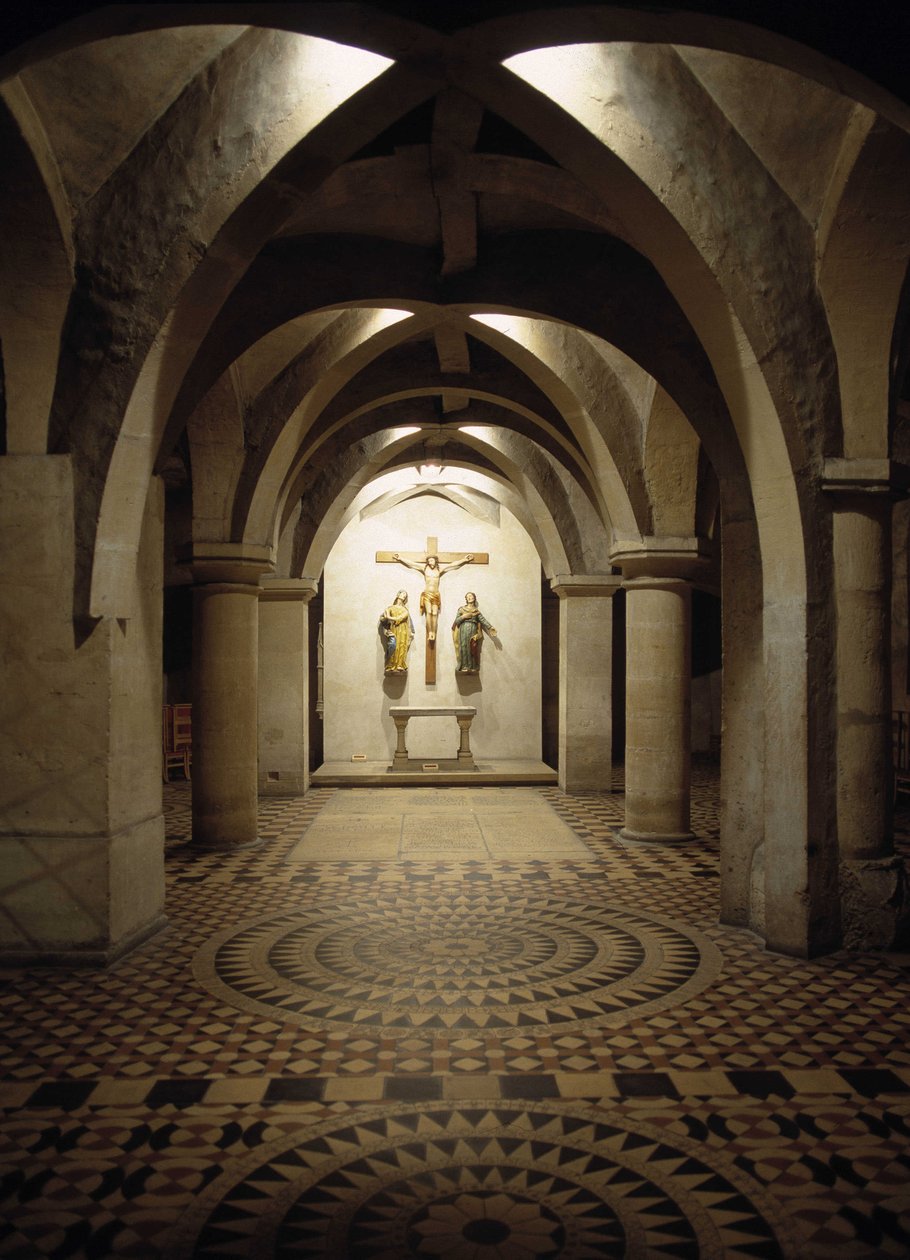 A Cathedrale de Metz (Moselle) belső képe. alkotó: French School