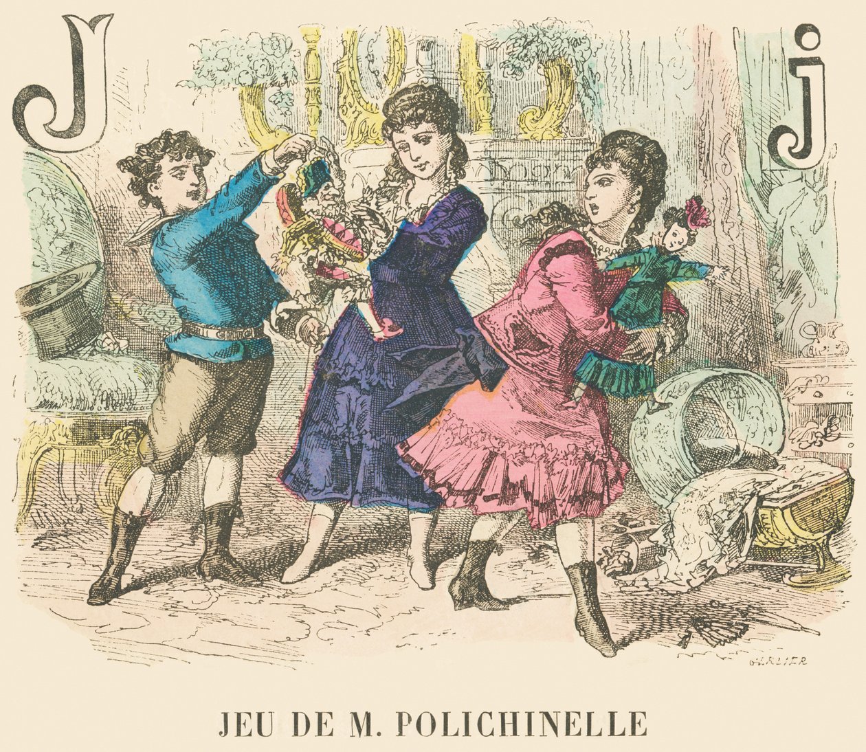 J: M Polichinelle játéka alkotó: French School