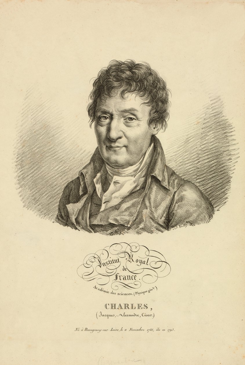 Jacques Alexandre Cesar Charles, 1820 alkotó: French School
