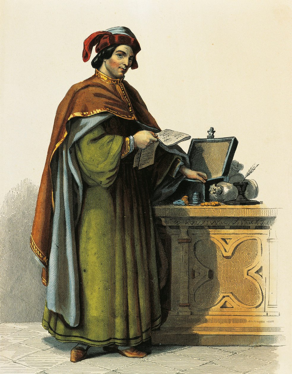 Jacques Coeur (kb.1395-1456), francia kereskedő alkotó: French School
