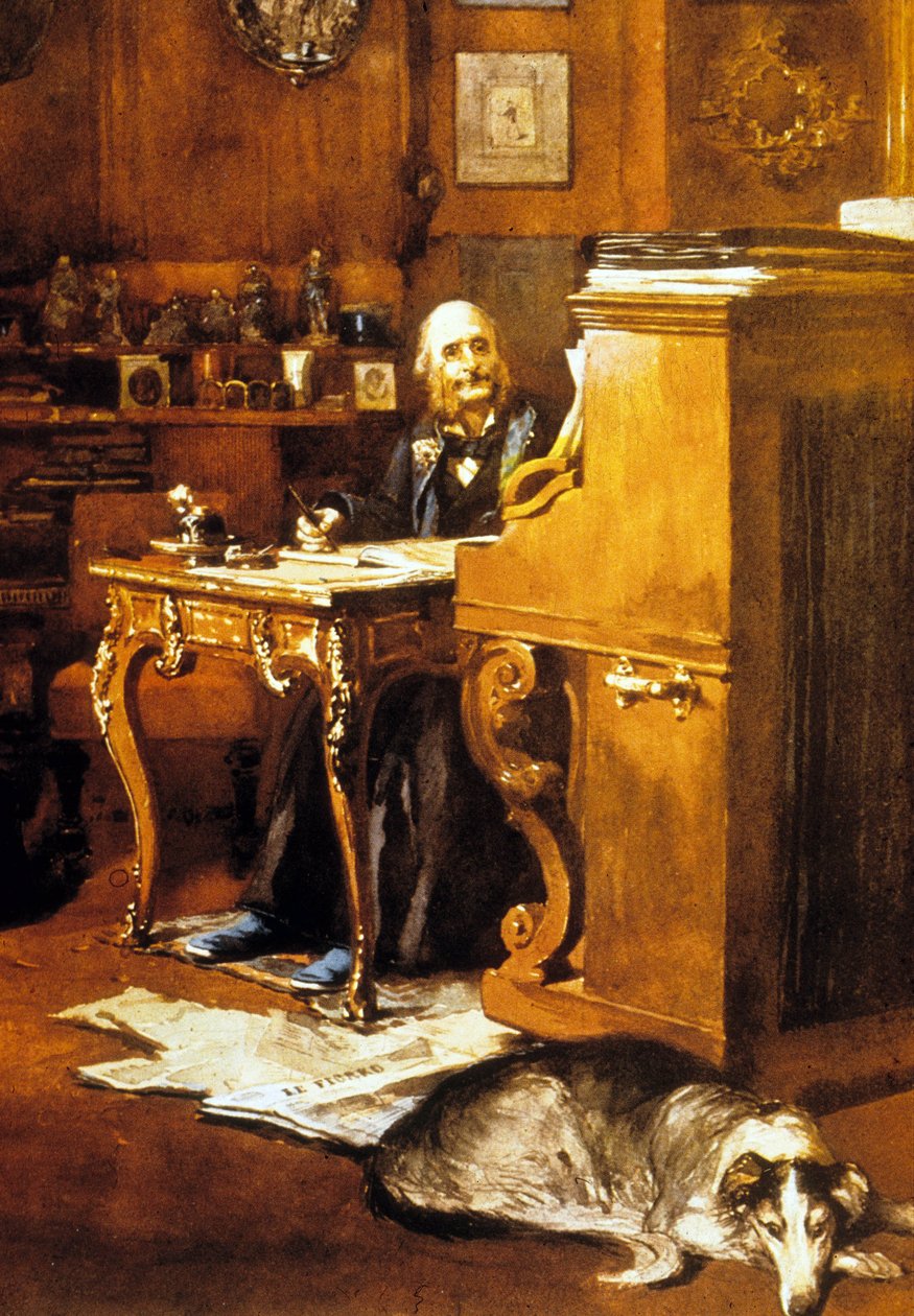 Jacques Offenbach (akvarell papíron) alkotó: French School