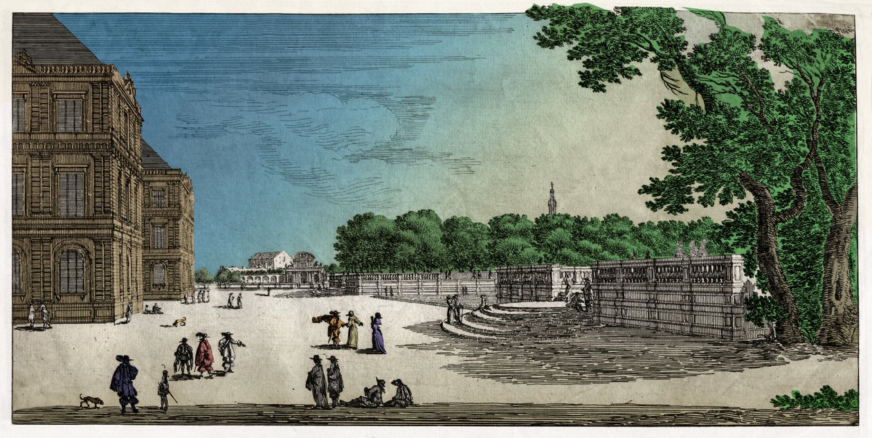 Jardin du Luxembourg, Párizs. (metszés alkotó: French School