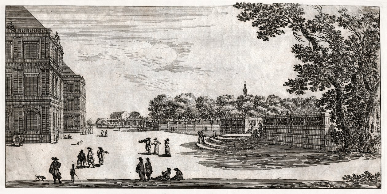 Jardin du Luxembourg, Párizs. (metszés alkotó: French School