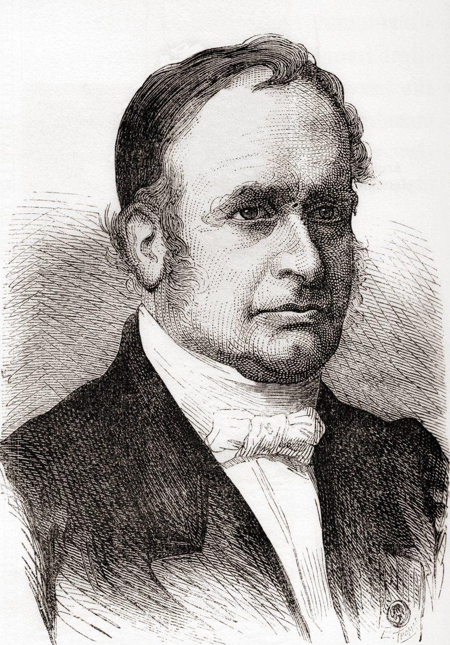 Jean-Baptiste Armand Louis Léonce Élie de Beaumont, a "Les Merveilles de la Science"-ből, megjelent 1870 körül (metszet) alkotó: French School