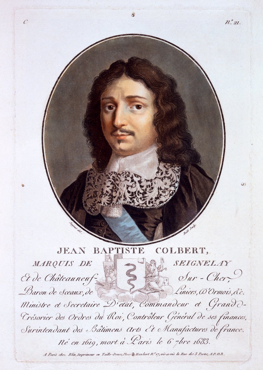Jean-Baptiste Colbert, Marquis de Seignelay, a Great Men, Illustrious Women and Memorable Subjects of France című filmből, 1787-92 alkotó: French School
