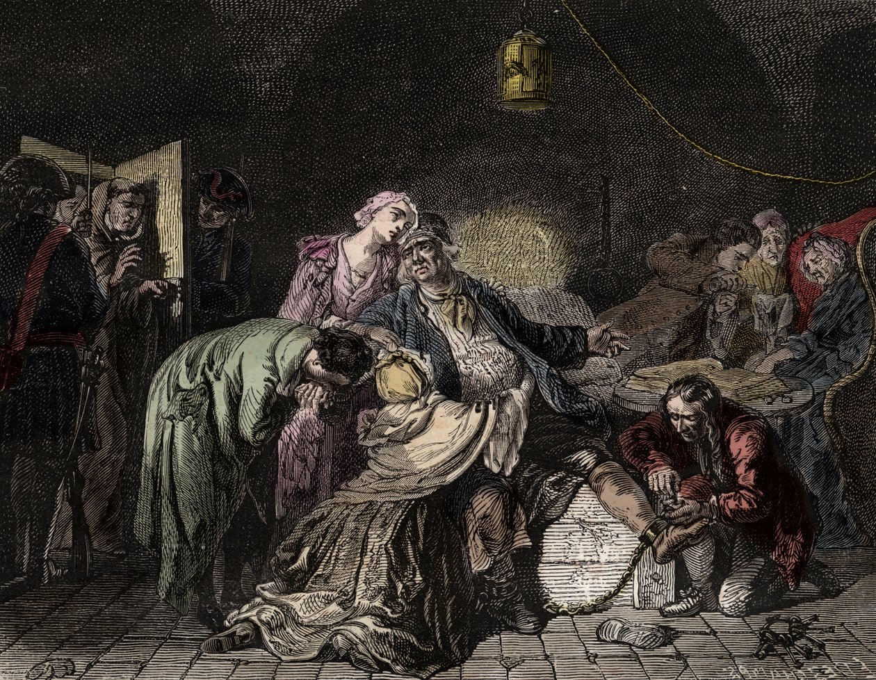 Jean Calas, kálvinista kereskedő, akit gyilkossággal vádolnak alkotó: French School