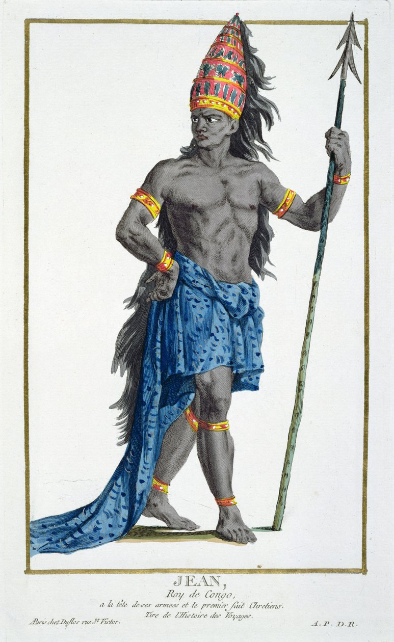 Jean, Kongó királya, vésette Pierre Duflos (1742-1816), 1780 (rézmetszet) alkotó: French School