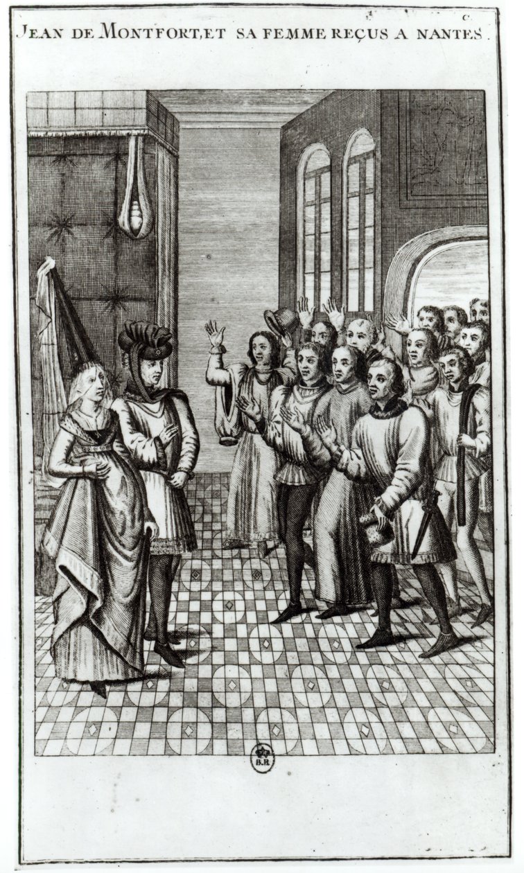Jean de Bretagne (1293-1345) Montfort grófja és felesége Nantes-ban fogadják alkotó: French School