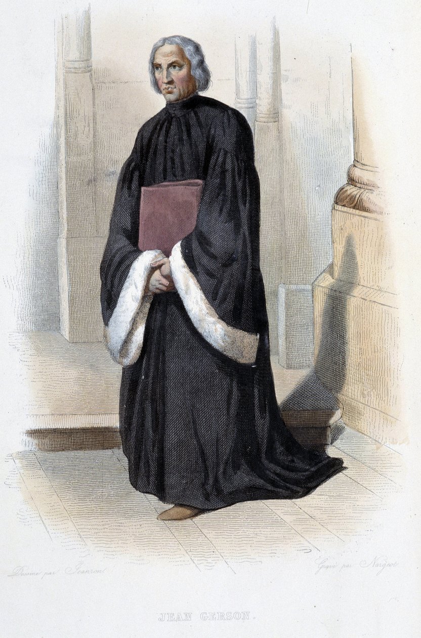 Jean de Gerson, francia prédikátor és teológus (1363-1429) – a „Le Plutarque francais”-ban, Mennechet, Párizs alkotó: French School