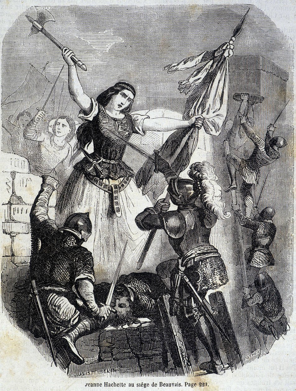 Jeanne Hachette Beauvais-ban 1472-ben – L.-P. „Histoire de France” című művében. Anquetil alkotó: French School