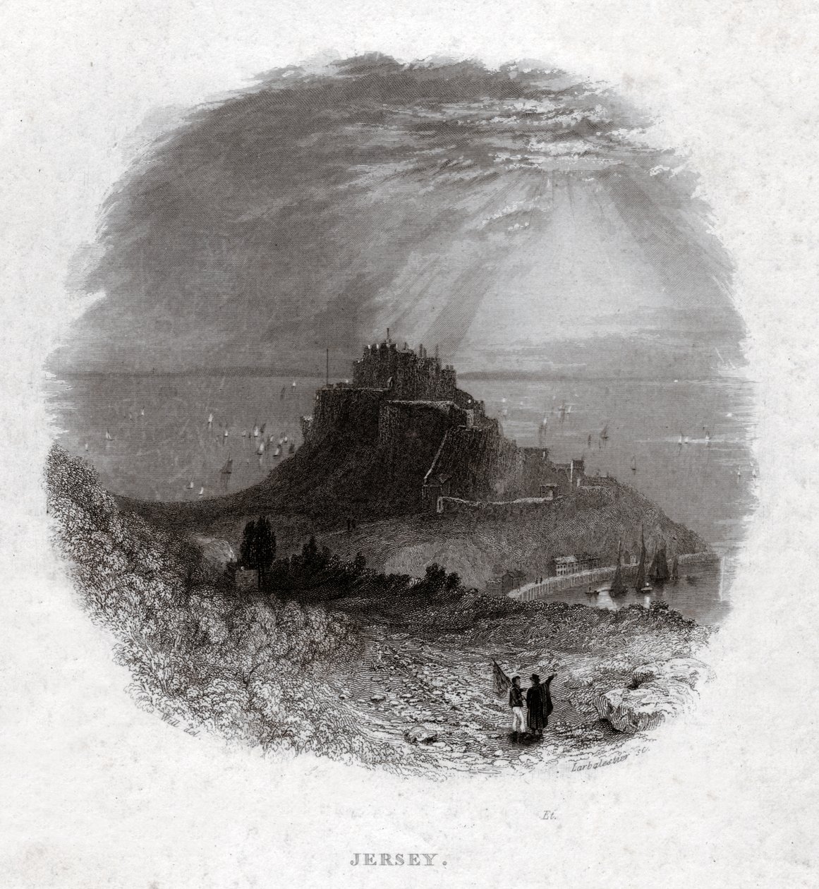 Jersey-sziget. (metszet, kb. 1850) alkotó: French School