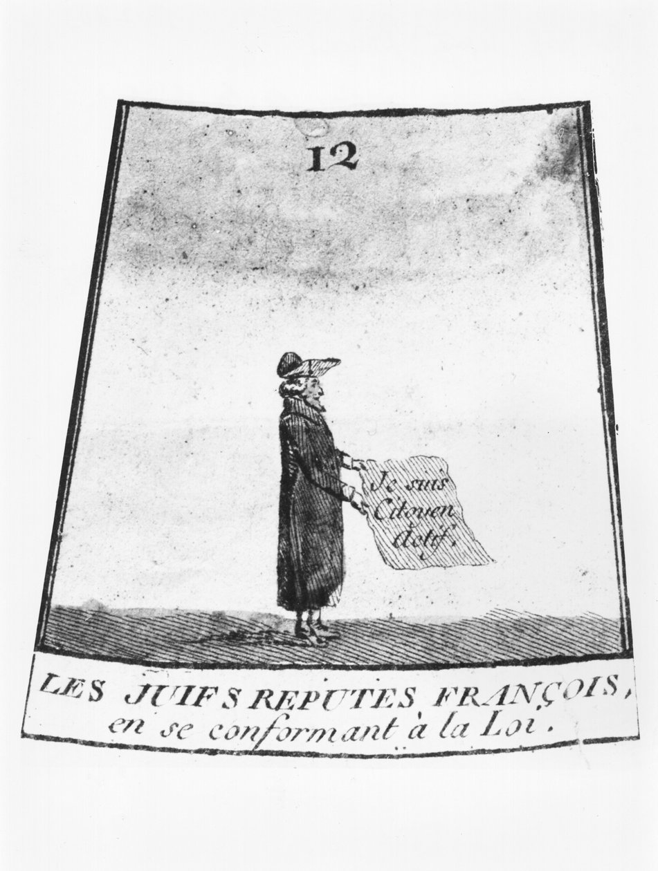 francia állampolgárként elismert zsidó, illusztráció a kígyók és létrák játékából, c. 1790-92 (részlet) alkotó: French School