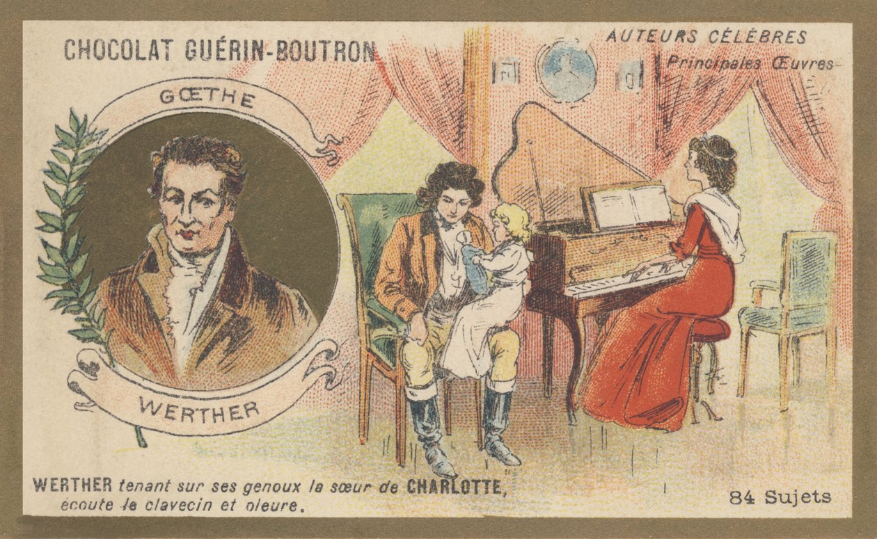 Johann Wolfgang (von) Goethe (1749-1832) német regényíró, drámaíró, költő, művészetteoretikus és államférfi, „Az ifjú Werther szenvedései” című levélregény szerzője (1774) alkotó: French School