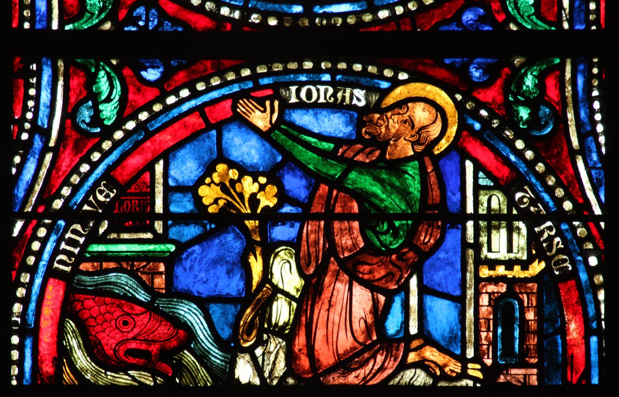 Jonas belép Tarzusz és Ninive városába (w37) (modern panel) alkotó: French School