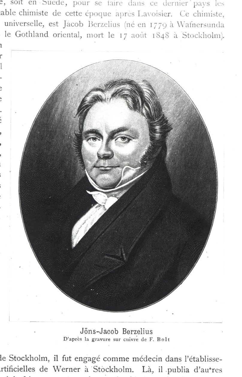 Jons Jakob Berzelius (1779-1848) F. Bolt metszetét követően alkotó: French School