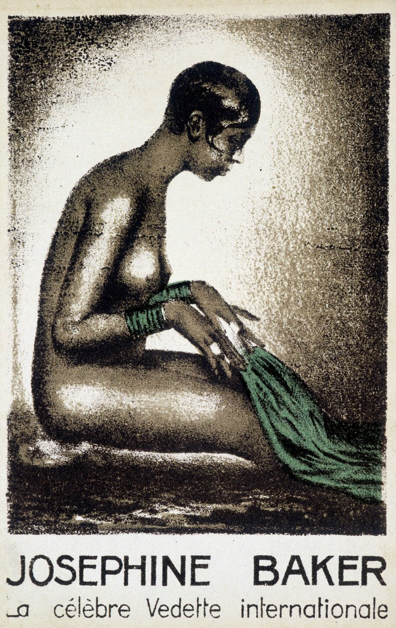 Joséphine Baker: a híres nemzetközi sztár. SD. alkotó: French School
