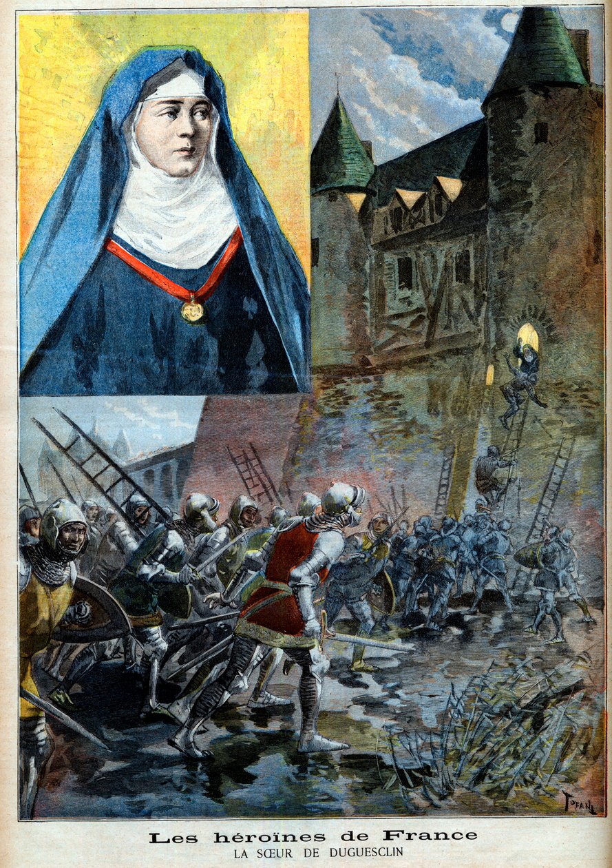 Julienne Duguesclin (1377-1404) bencés apáca, 1894. július 23-i „Le Petite Journal” illusztráció (metszet) alkotó: French School