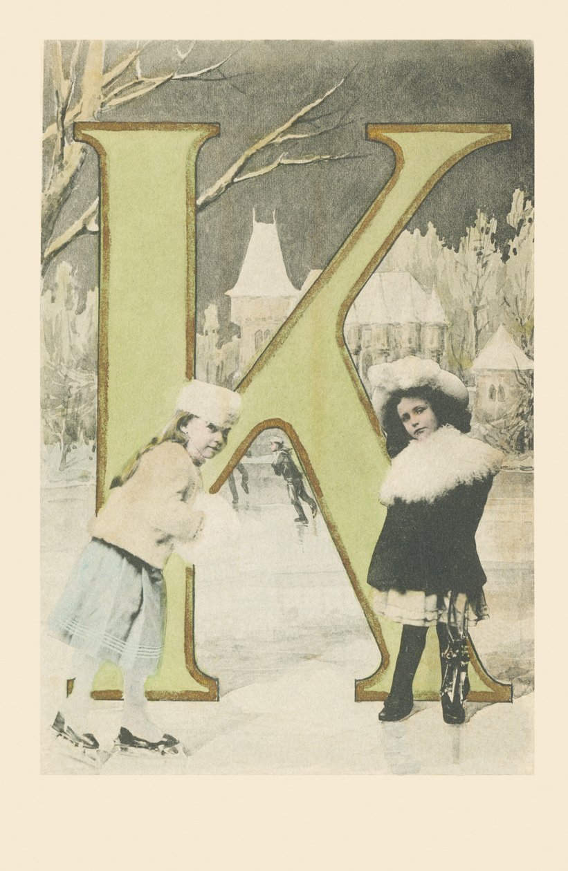 K: Két lány, télen csúszdázunk és korcsolyázunk alkotó: French School
