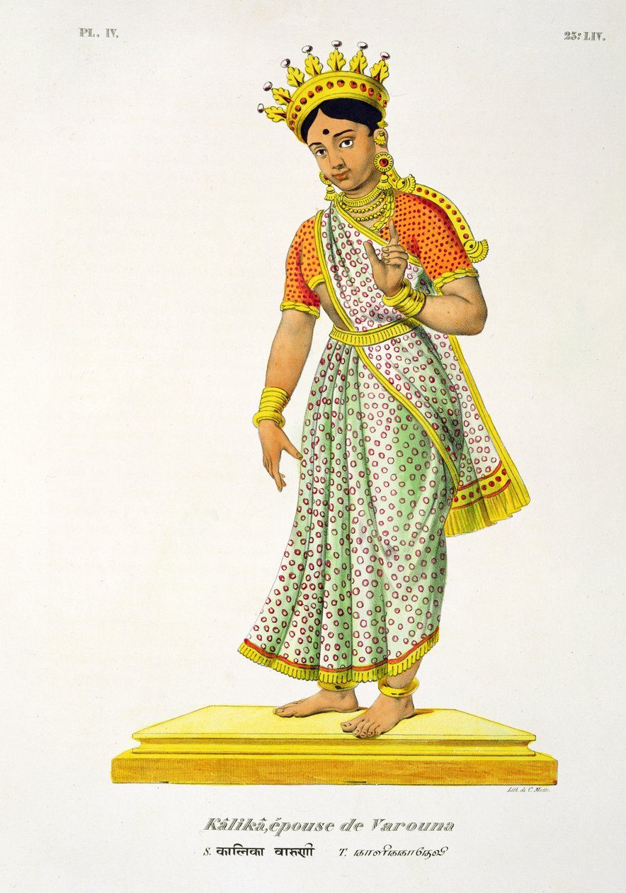 Kalika Varuna felesége, C. de Motte metszet (1785-1836) alkotó: French School