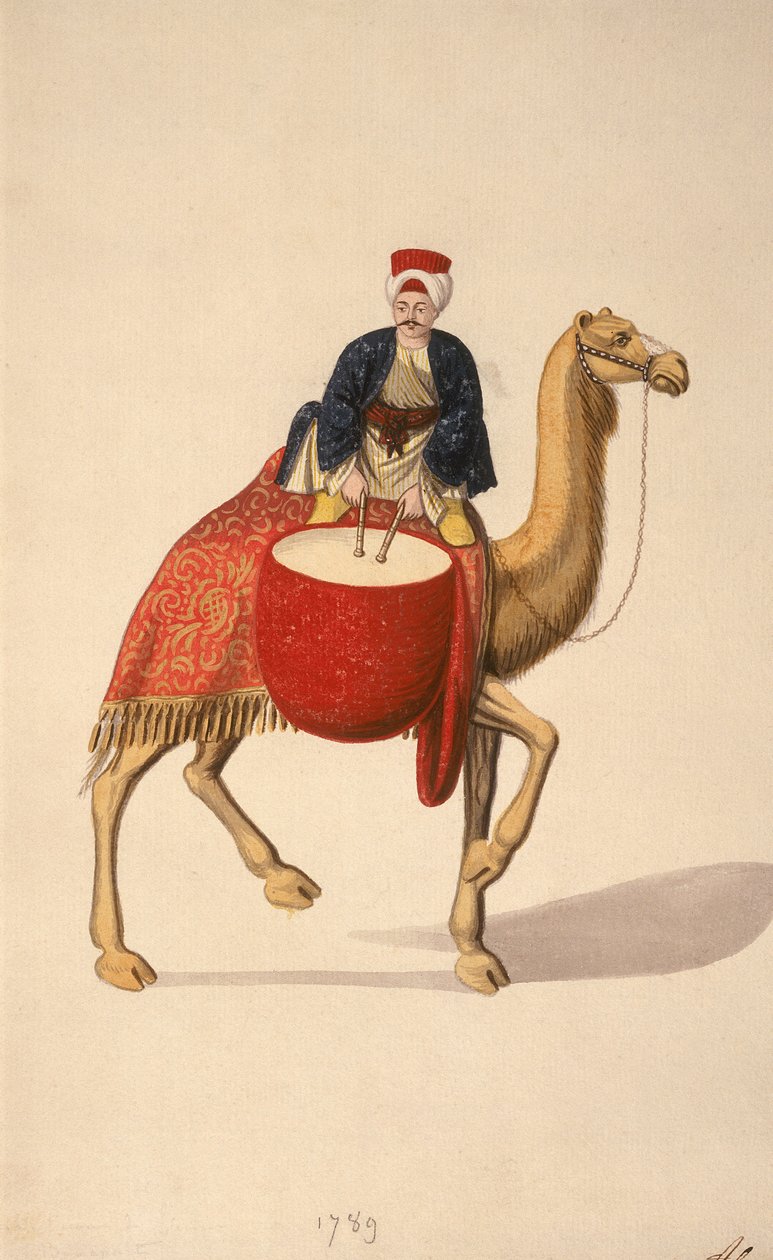 Vízforraló dobos, oszmán kor, 1789 (wc papíron) alkotó: French School