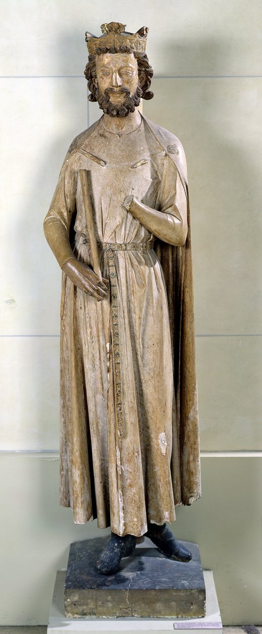 I. Childebert király (497-558) a Saint-Germain-des-Pres-i apátságból, 1239-44 körül (mészkő) alkotó: French School