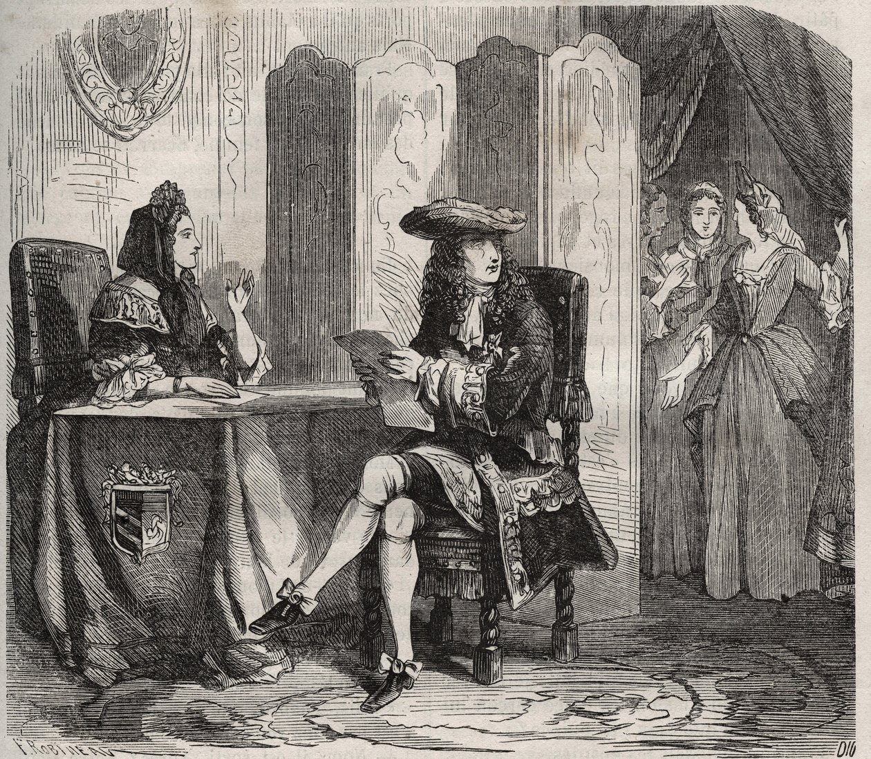 XIV. Lajos király (1638-1715) és felesége, Maintenon márkiné (Francoise d