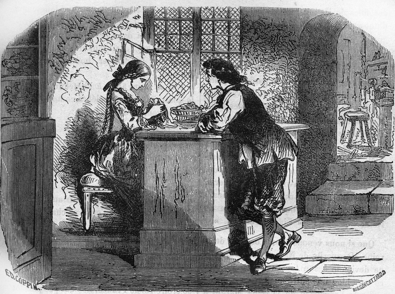 XI. Lajos király (1423-1483) úrnőjének, Gigon úrnőjének pompás díszt rendelt Madame Passefilon ékszerésznél. „A prostitúció és a kicsapongás története a világ összes népe között az ókortól napjainkig” vésése. alkotó: French School