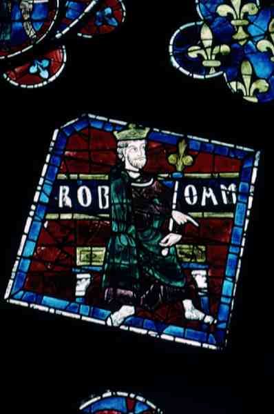 Roboham király, részlet az északi rózsaablakból, 1223 körül alkotó: French School