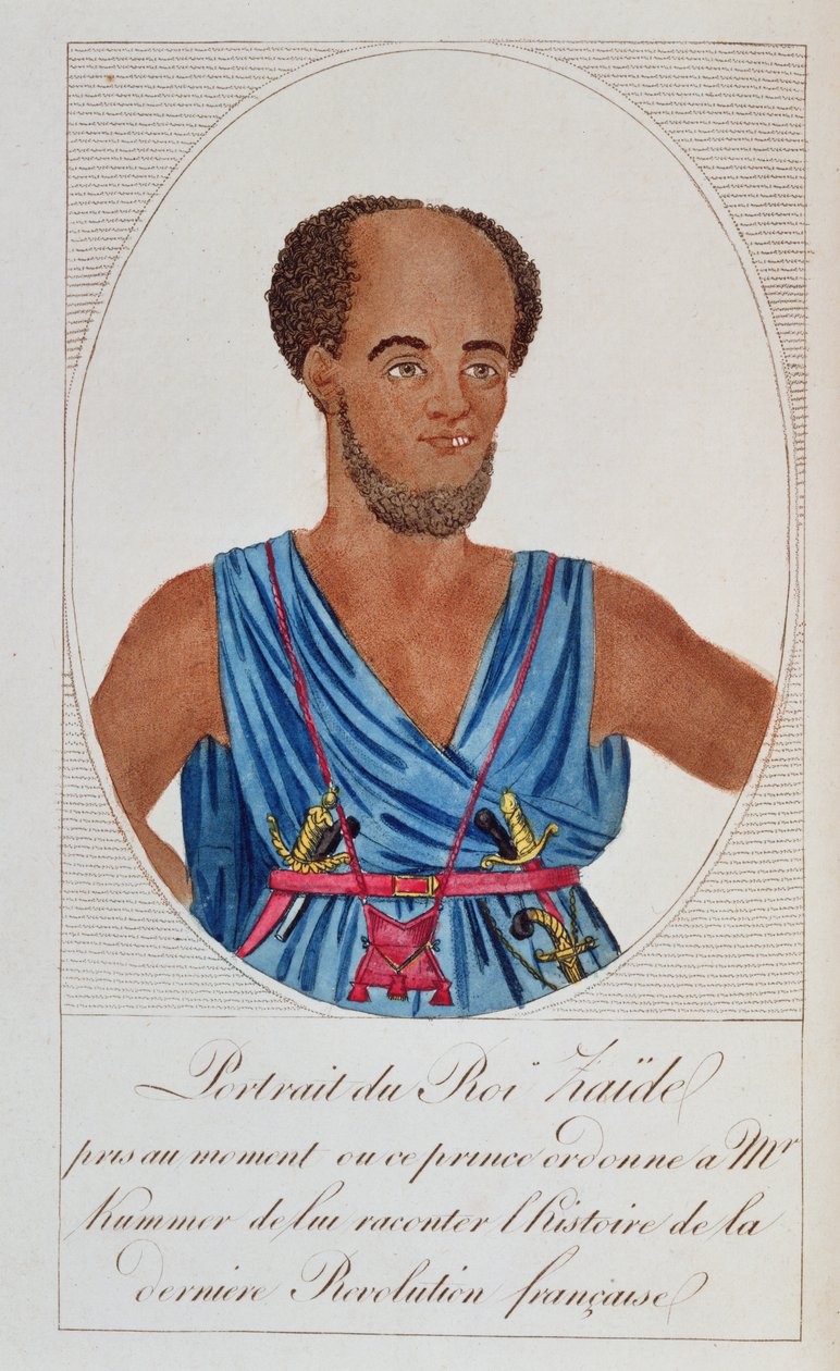 Zaide király, Szenegál, a Naufrage de la frégate la Méduse homlokzata, A. Correard és J.B.H. Savigny, 1818 alkotó: French School