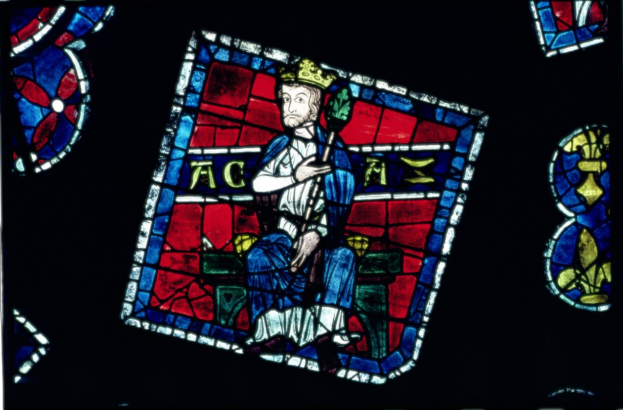 Júda királya, részlet az északi rózsaablakból, 1223 körül alkotó: French School