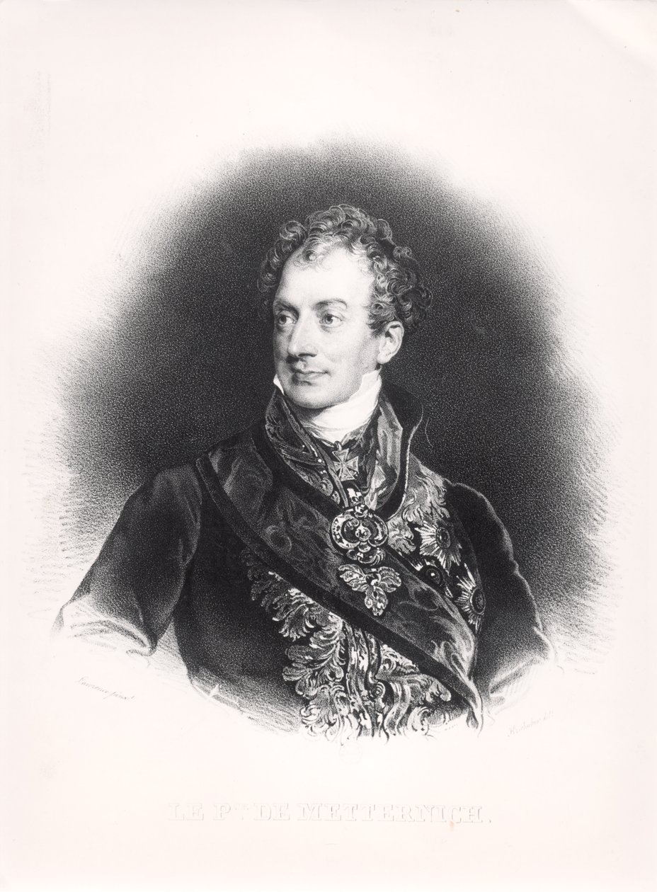 Klemens Wenzel Nepomuk Lothar (1773-1859) Metternich-Winneburg hercege, 1815 körül alkotó: French School