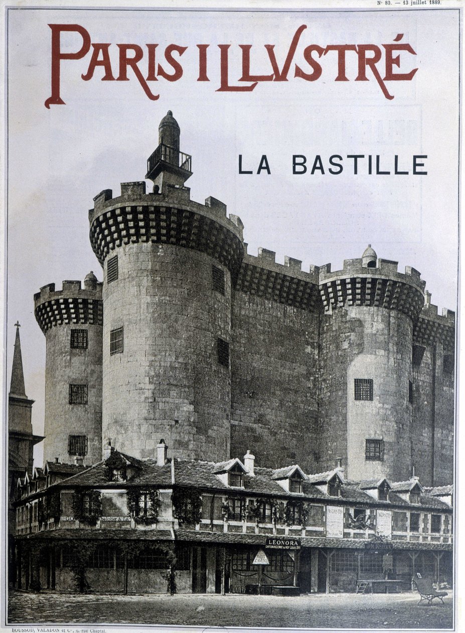 La Bastille. A „Paris illustrious” című újság 1889. július 13-i címlapja. alkotó: French School