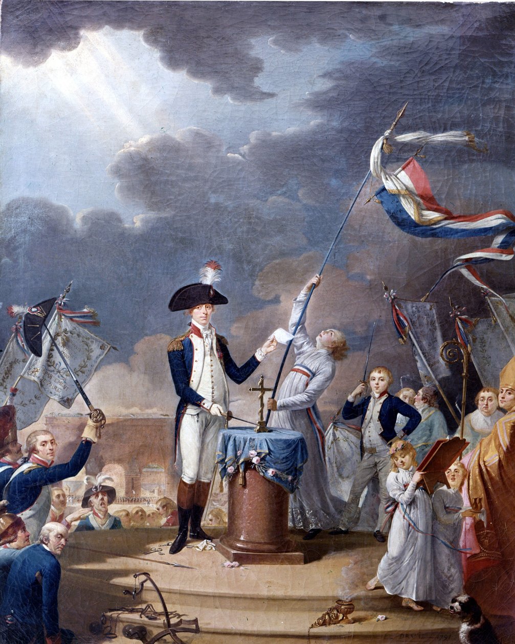 La Fayette (Lafayette) a Föderációs Napon, július 19-én tette le az esküt alkotó: French School