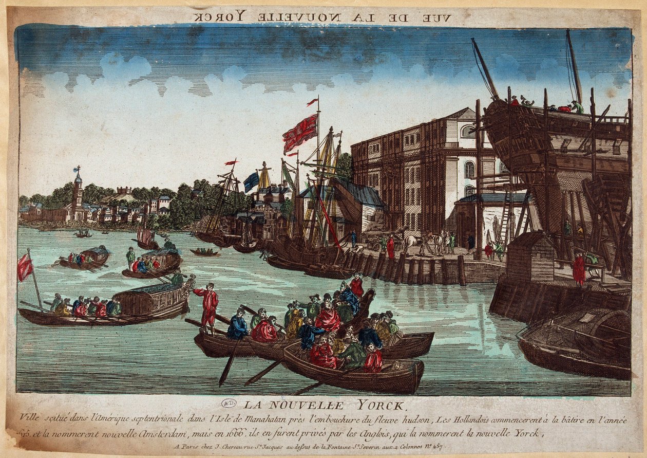 New York, 18. századi metszet alkotó: French School