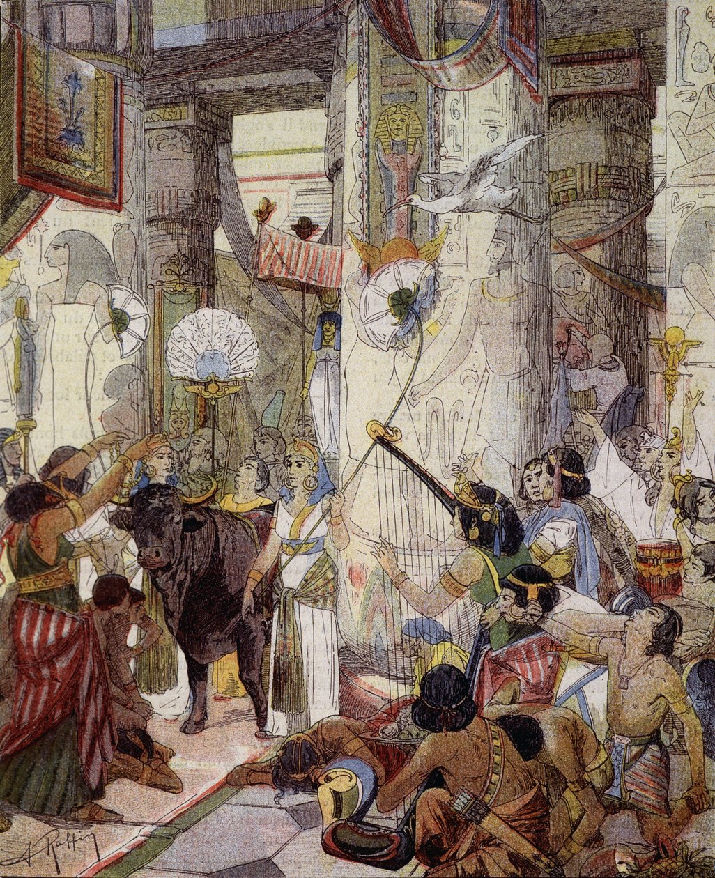 A marhahúsos apis séta - a "Le Petit Francais Illustré"-ban, 1900 körül (nyomtatás) alkotó: French School