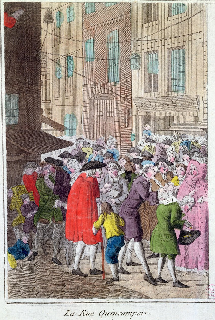 La Rue Quincampoix, The Law Affair, 1797 körül alkotó: French School
