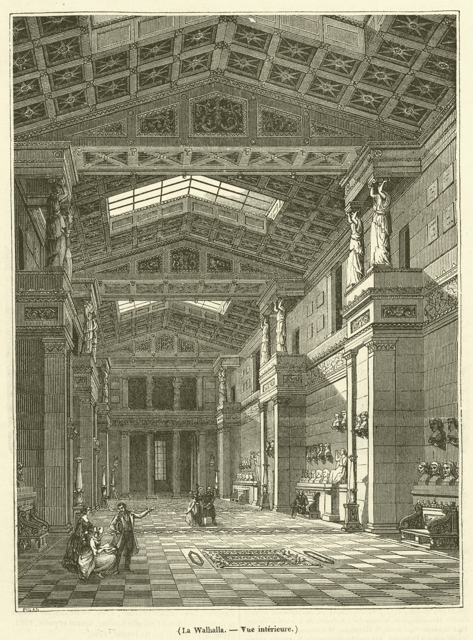A Walhalla, belső nézet (metszet) alkotó: French School