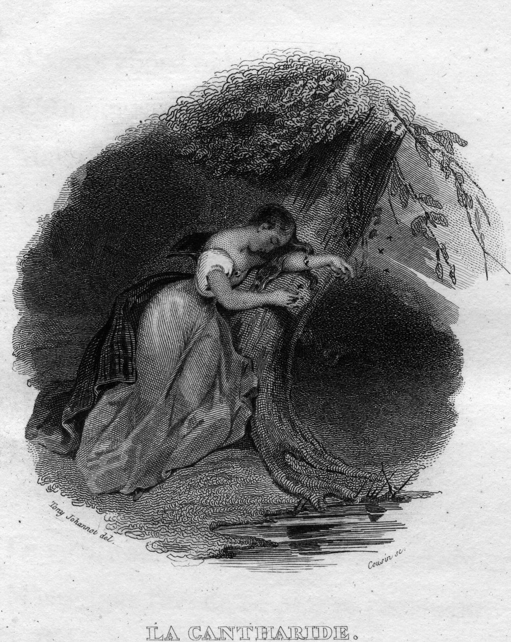 La cantharid Chanson de Beranger Pierre Jean de Beranger (1780-1857) francia költő és dalszerző „Az életmű befejeződik” című művében (1834). alkotó: French School